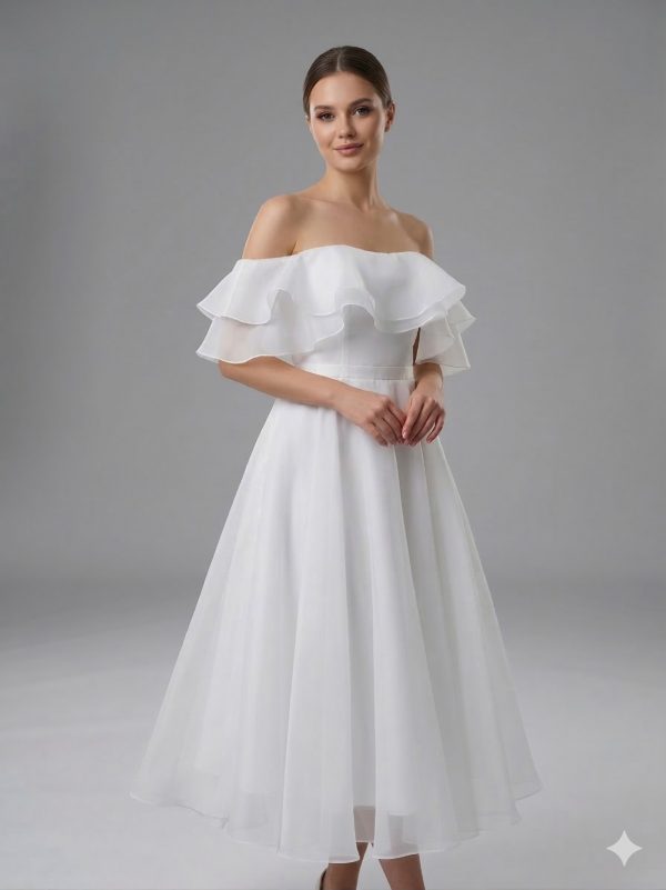 DORİDORCA Tül Detaylı Abiye Elbise  6013