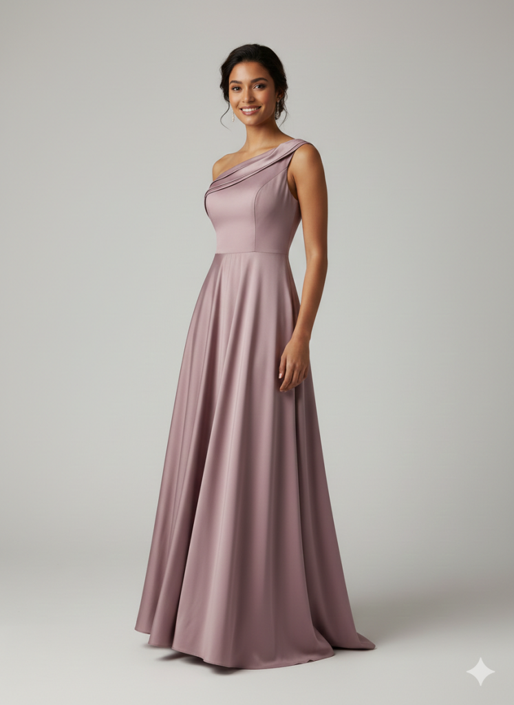 DORİDORCA Tek Omuz Abiye 6134