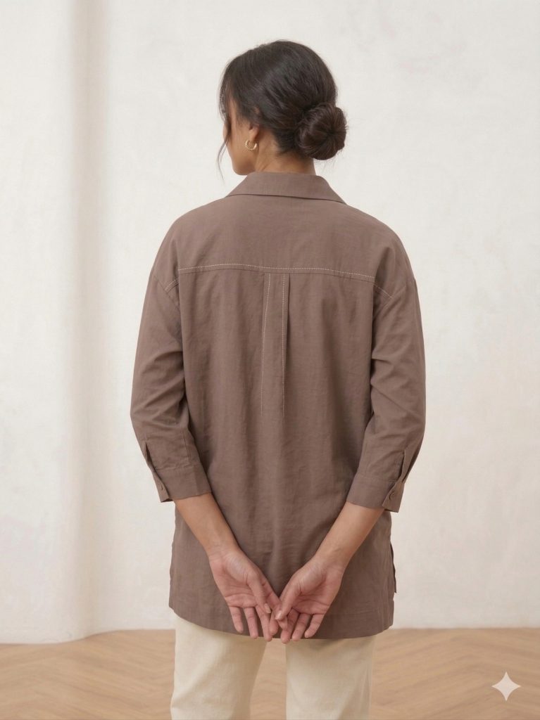 DOSSO DOSSİ ARAS Cep Detaylı  Gömlek 13702 - kahve