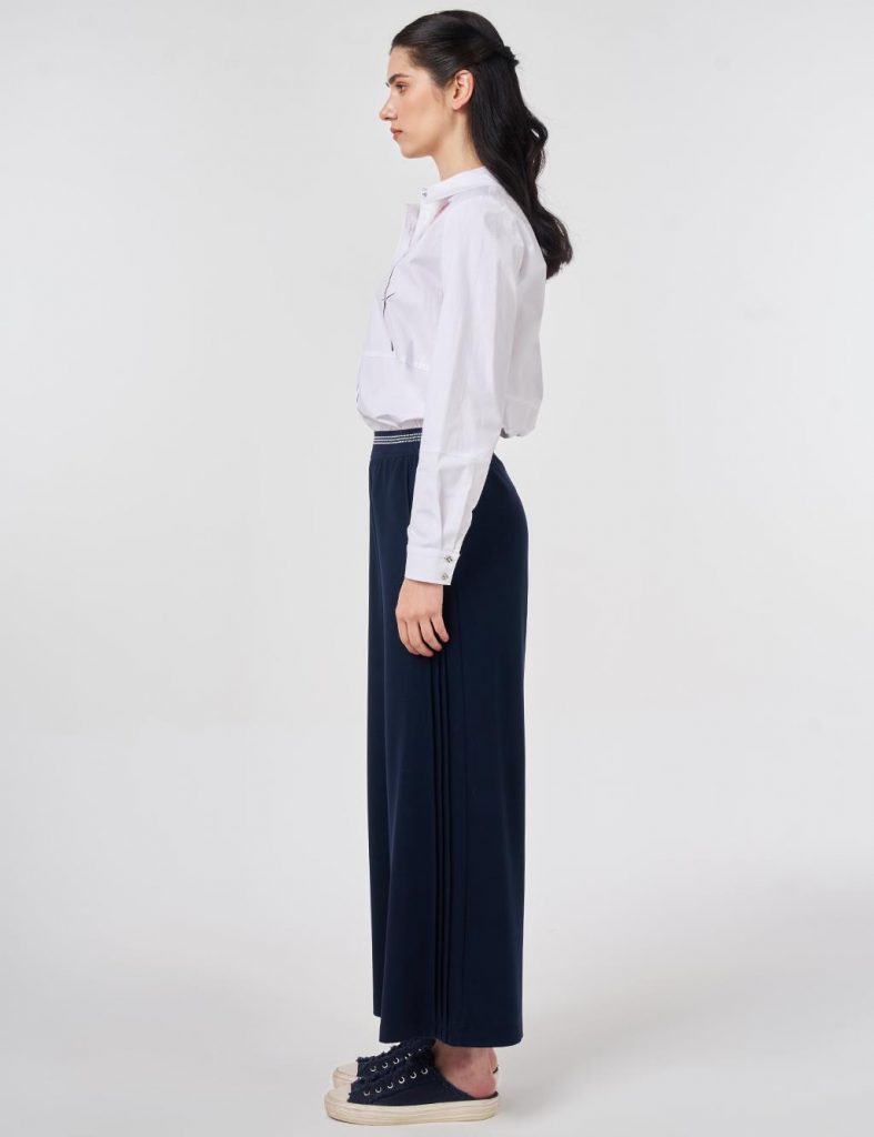 KAYRA Bel Lastikli Rahat Kesim Pantolon 79027 - K.LACİVERT