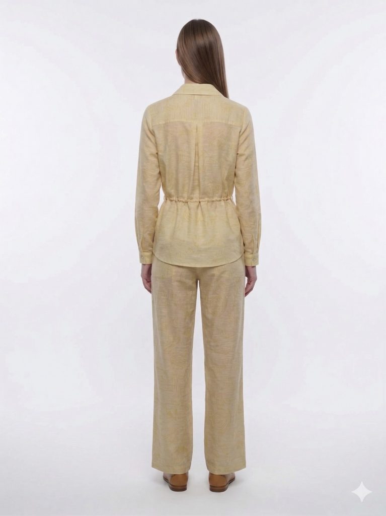 EKOL İp Kemerli Bluz 2030 - SARI