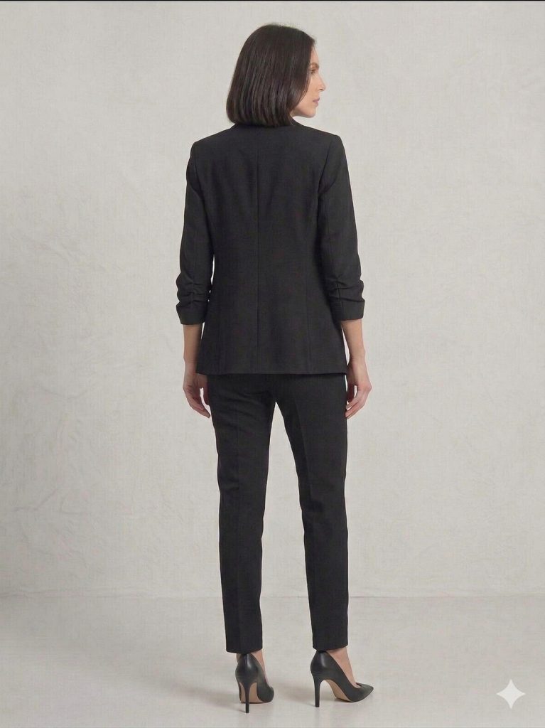 EKOL Kapak Cepli Büzgü Kol Ceket  1102 - Siyah