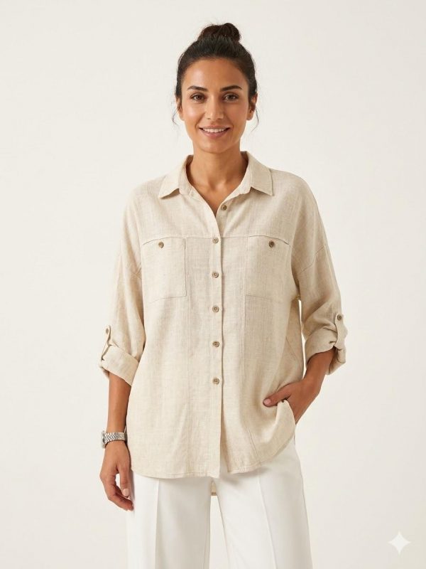 EKOL Cep Detaylı Düğmeli Gömlek 2988