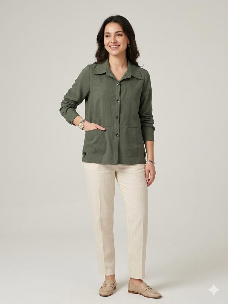 EKOL Cep Detaylı Gömlek 7102