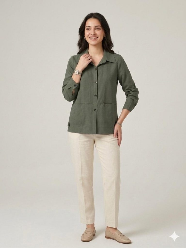 EKOL Cep Detaylı Gömlek 7102