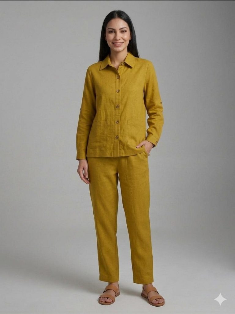 EKOL Cep Detaylı Gömlek 7102 - oliv