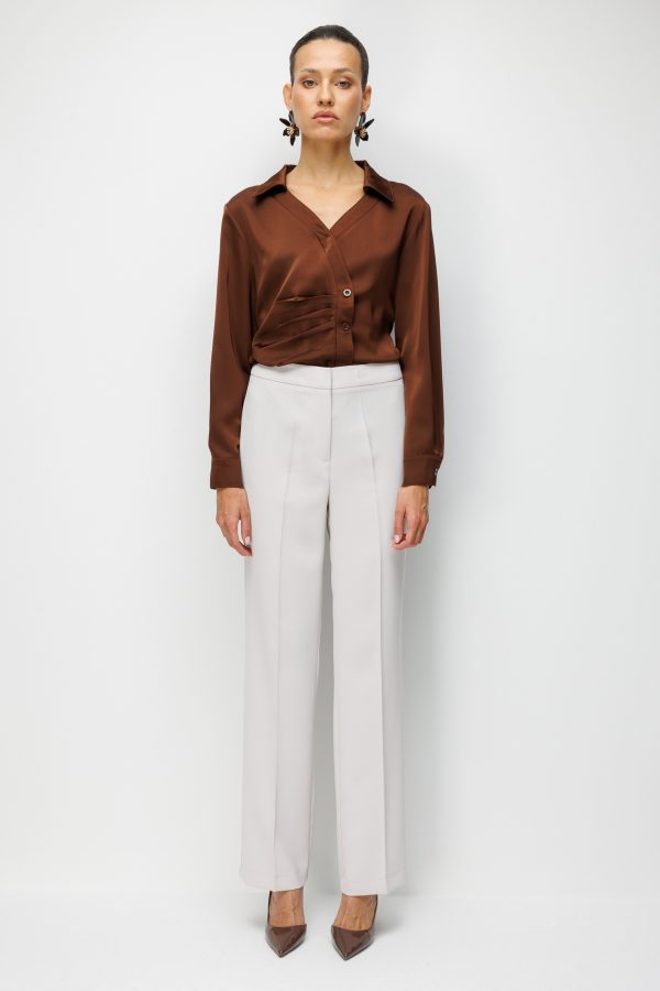 EKOL Yüksek Bel Boru Paça Pantolon 1016