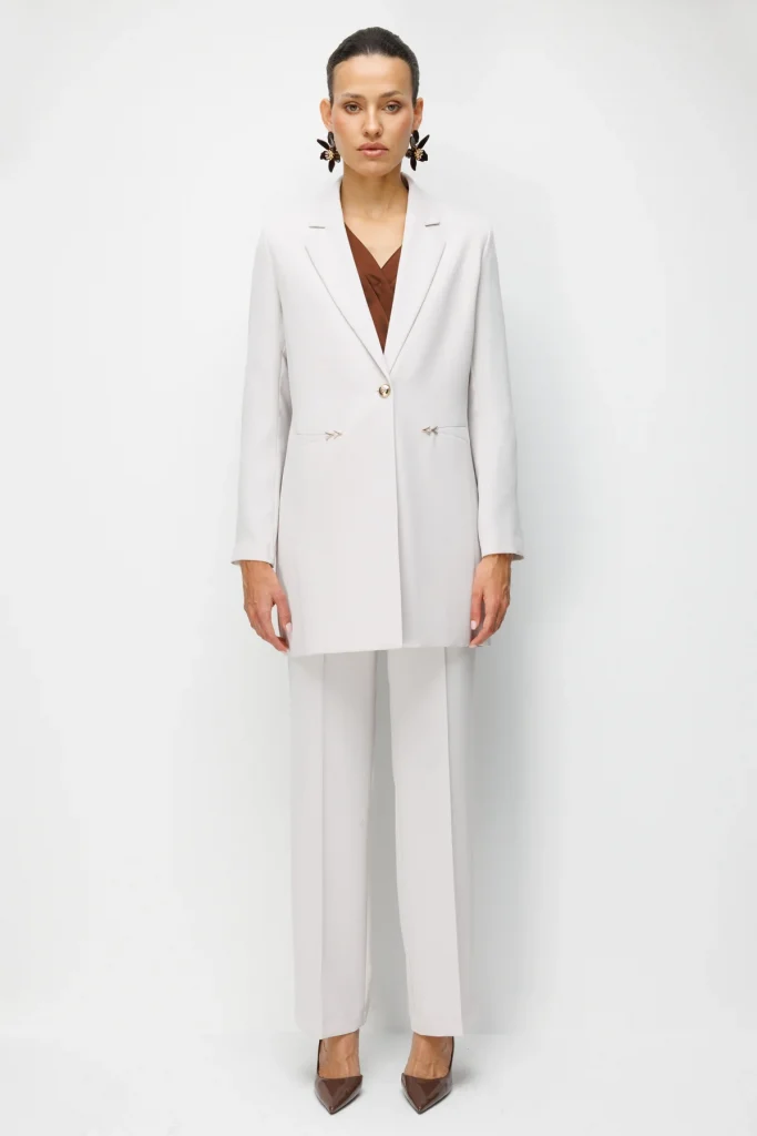 EKOL Yüksek Bel Boru Paça Pantolon 1016 - TAŞ