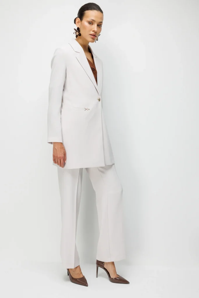 EKOL Yüksek Bel Boru Paça Pantolon 1016 - TAŞ