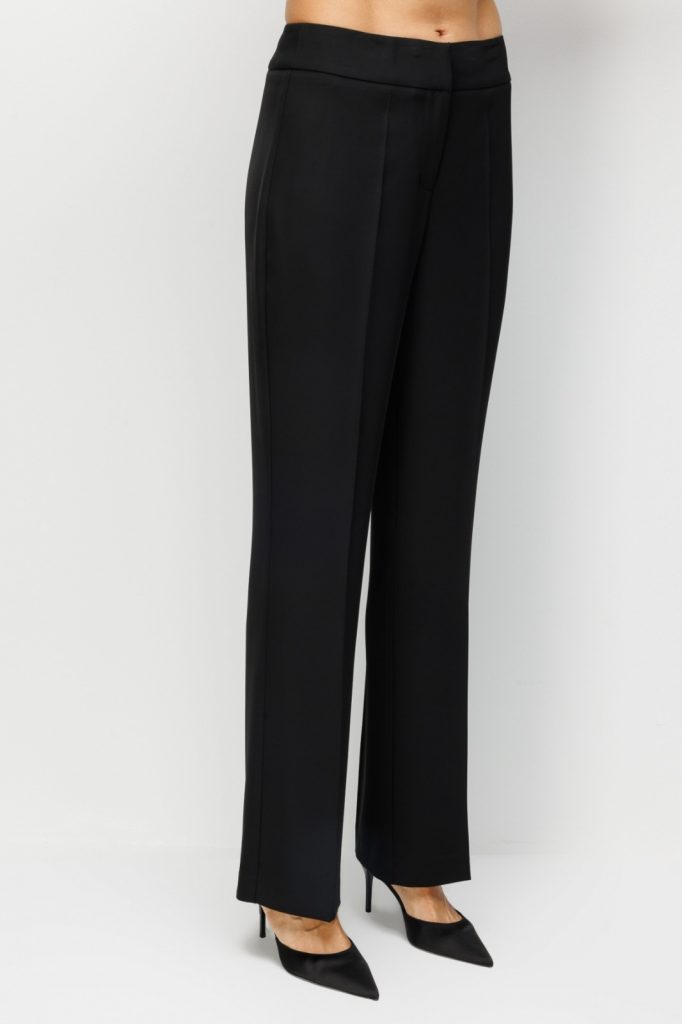 EKOL Bol Paça Krep Kumaş Pantolon 1136 - Siyah