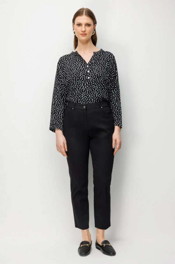 EKOL Yüksek Bel Dar Paça Pantolon 4016