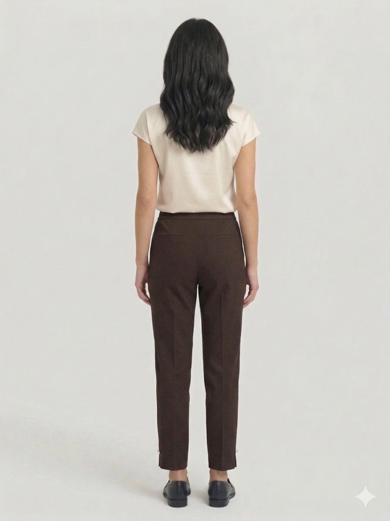 EKOL Düz Kesim Pantolon 4108 - kahve