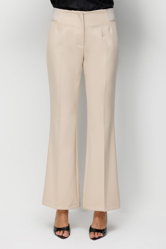 EKOL İspanyol Paça Lastikli Pantolon 4162 - BEJ