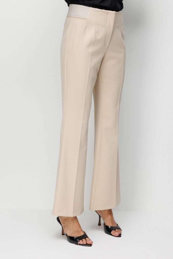 EKOL İspanyol Paça Lastikli Pantolon 4162 - BEJ