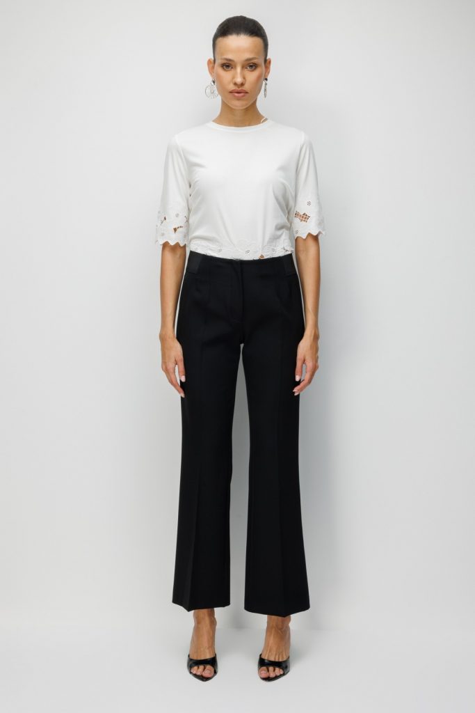 EKOL İspanyol Paça Lastikli Pantolon 4162 - Siyah