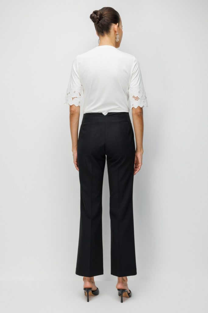 EKOL İspanyol Paça Lastikli Pantolon 4162 - Siyah