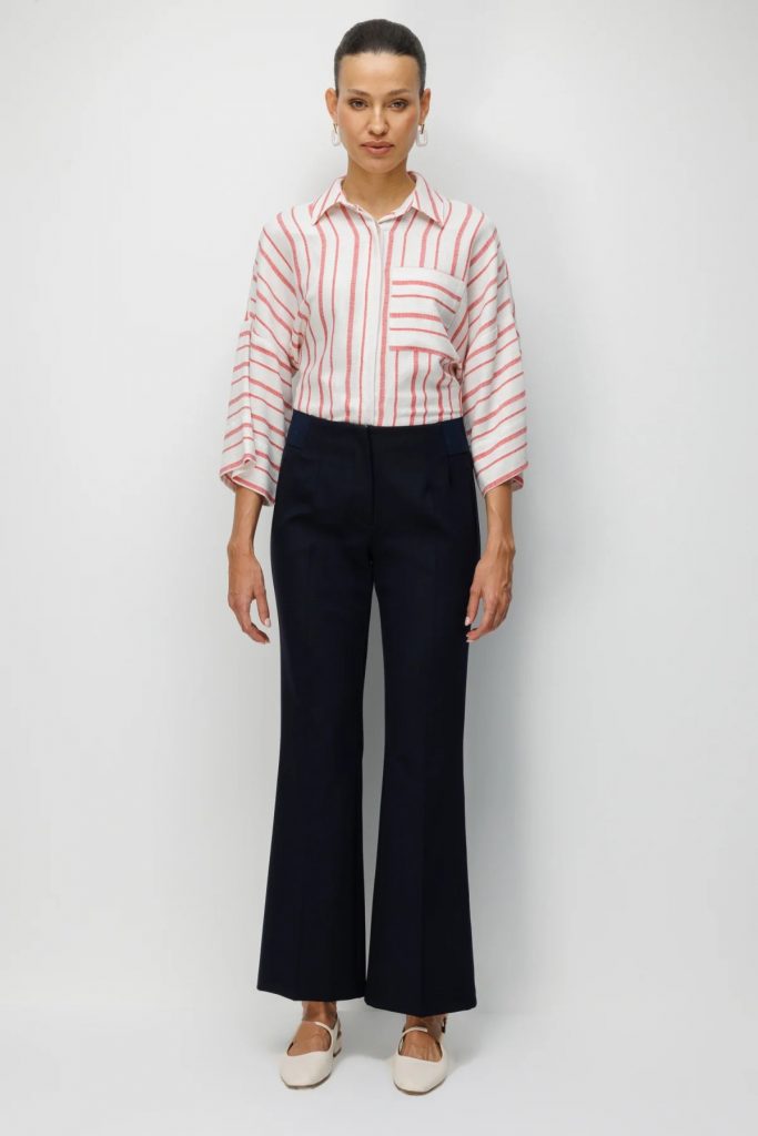 EKOL İspanyol Paça Lastikli Pantolon 4162 - Lacivert