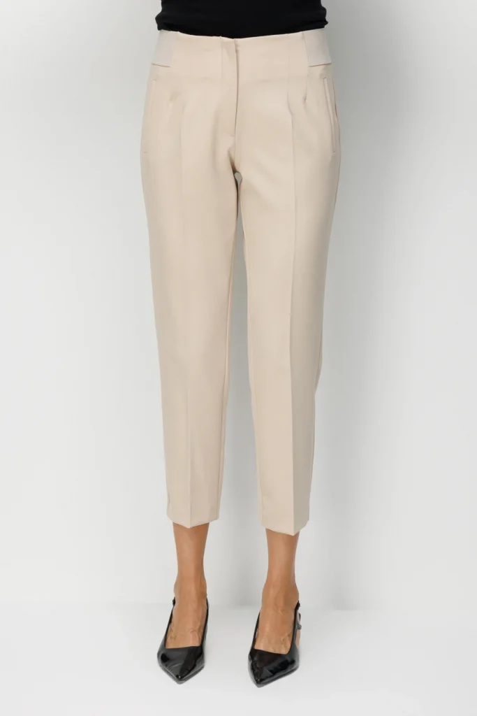 EKOL Kalın Lastikli Dar Paça Pantolon 4166 - BEJ