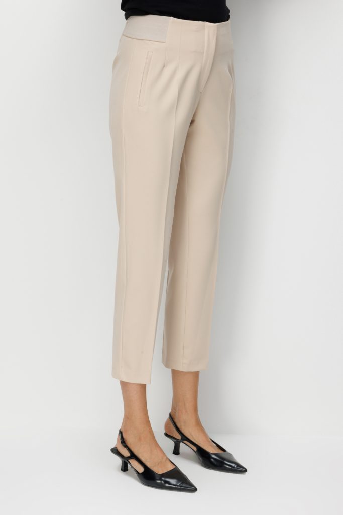 EKOL Kalın Lastikli Dar Paça Pantolon 4166 - BEJ