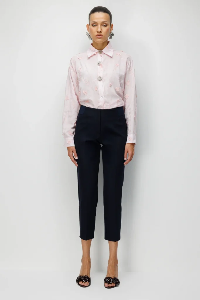 EKOL Kalın Lastikli Dar Paça Pantolon 4166 - Lacivert