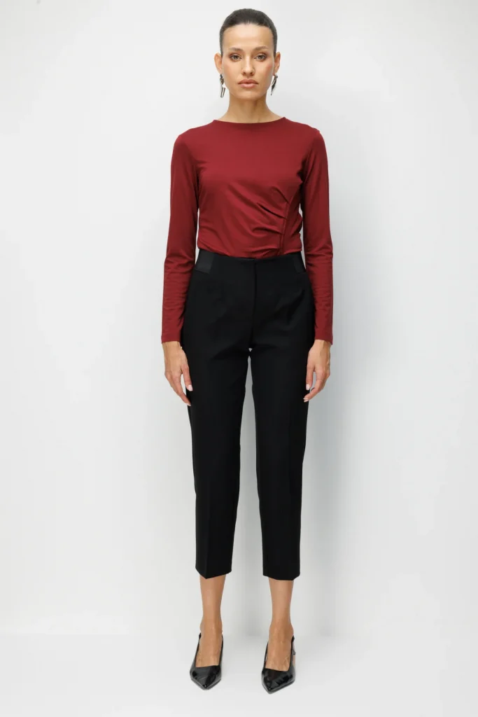 EKOL Kalın Lastikli Dar Paça Pantolon 4166 - Siyah