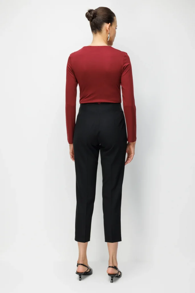 EKOL Kalın Lastikli Dar Paça Pantolon 4166 - Siyah