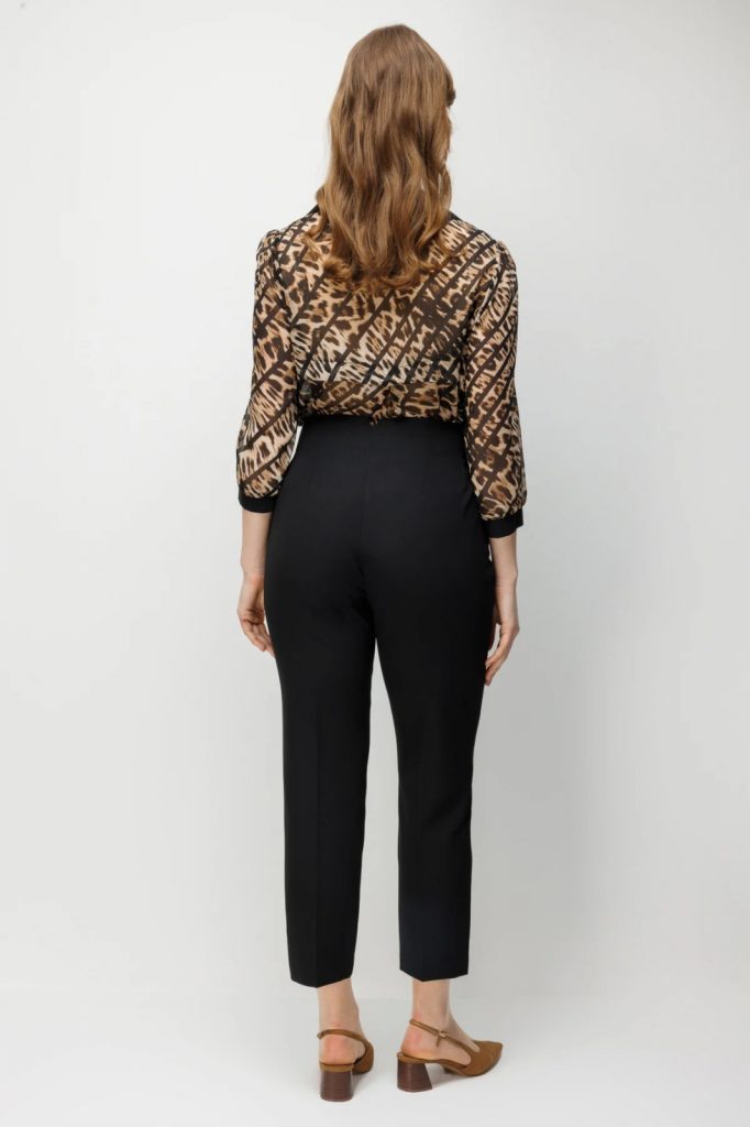 EKOL Beli Kalın Lastikli Dar Paça Pantolon 4168 - Siyah