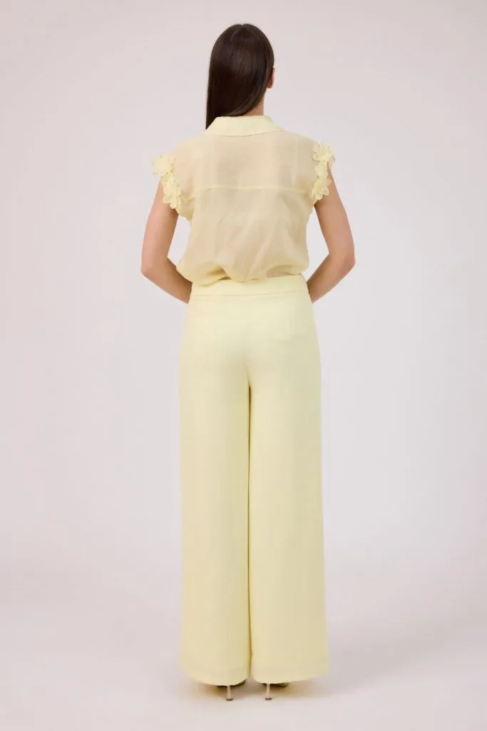 FEVER Kup Dikişli Pantolon 12005 - SARI
