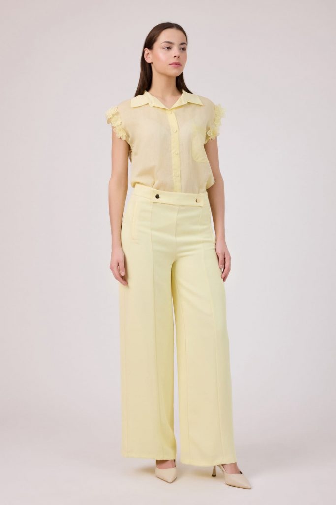 FEVER Kup Dikişli Pantolon 12005 - SARI