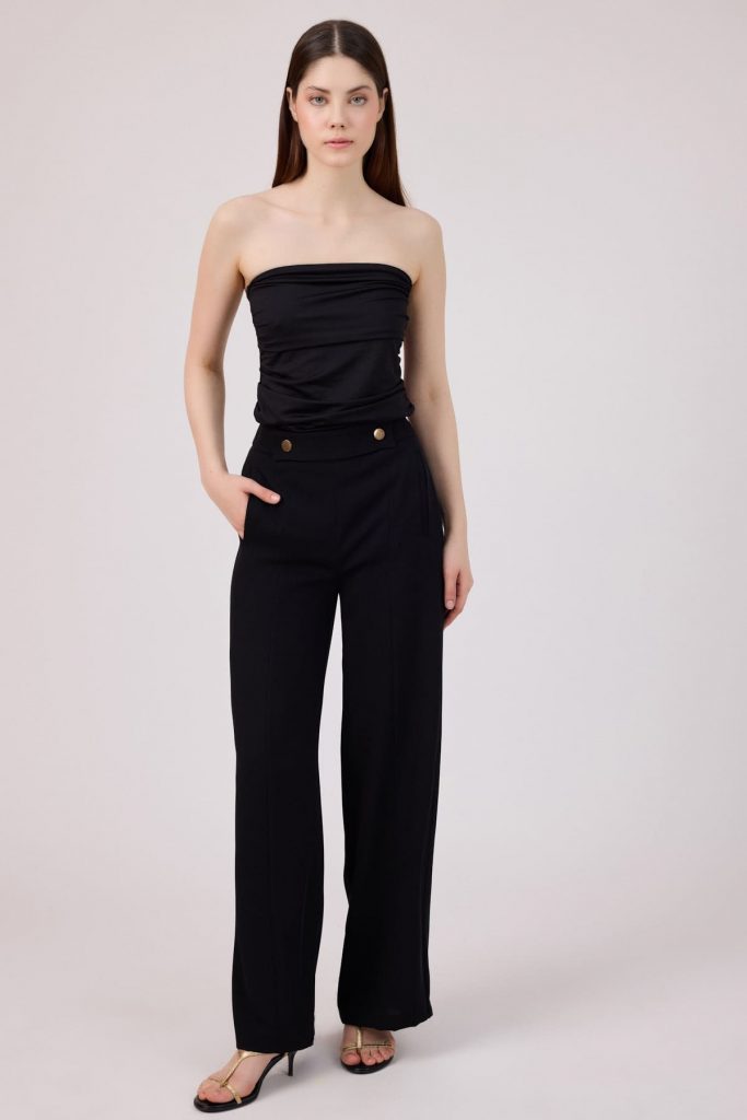 FEVER Kup Dikişli Pantolon 12005 - Siyah