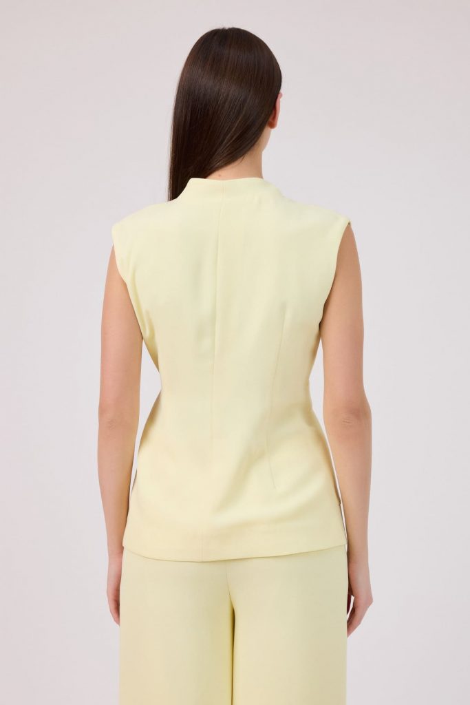 FEVER Asimetrik Yakalı Yelek 15005 - SARI