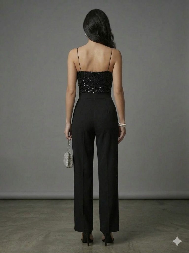 FİMKA Pul Payetli Tulum 72208 - Siyah