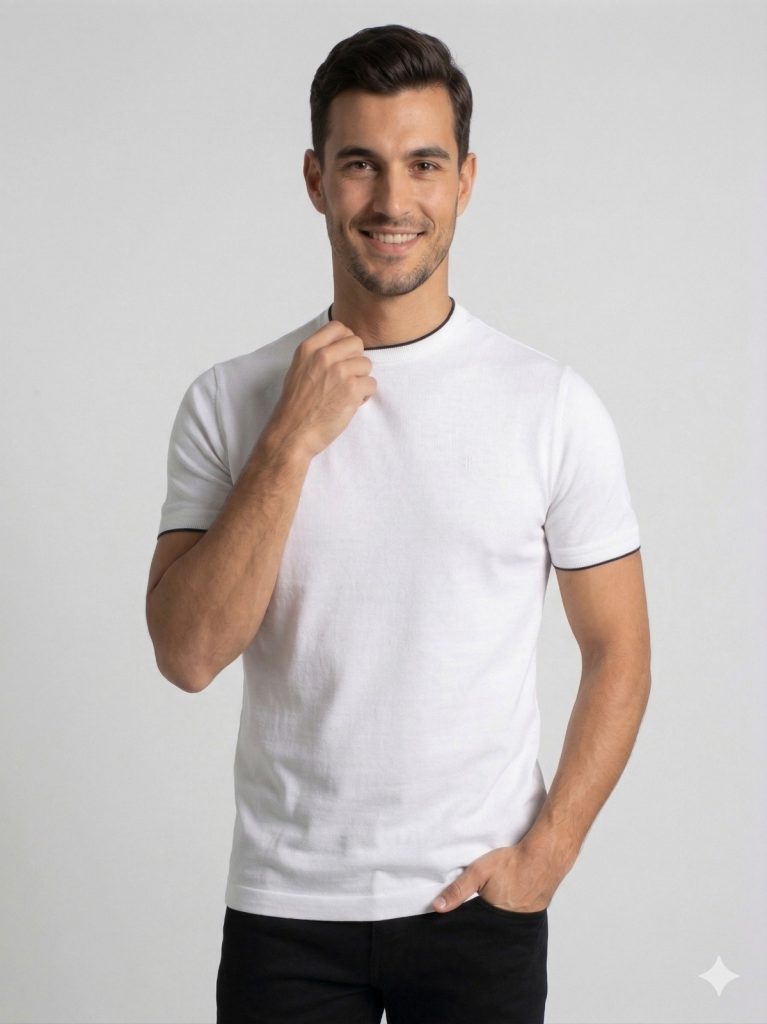 FORMENTİ Fit Yaka Detaylı Merserize 1543