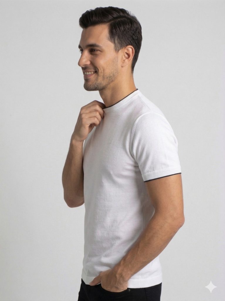 FORMENTİ Fit Yaka Detaylı Merserize 1543