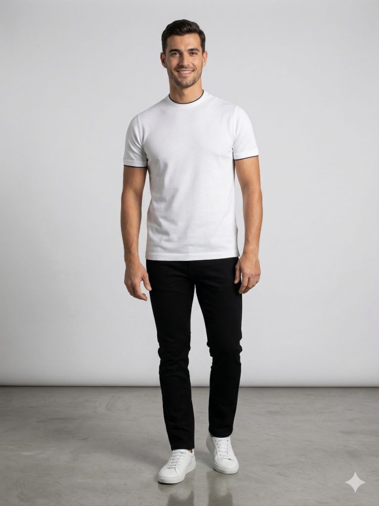 FORMENTİ Fit Yaka Detaylı Merserize 1543