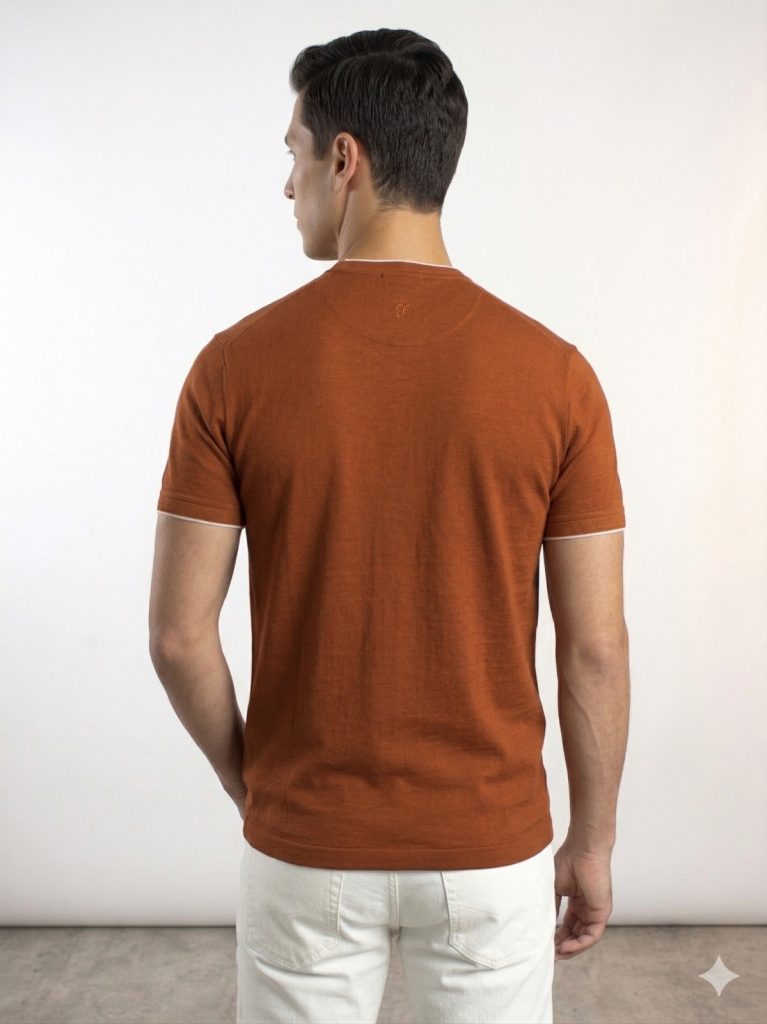 FORMENTİ Fit Yaka Detaylı Merserize 1543 - KİREMİT