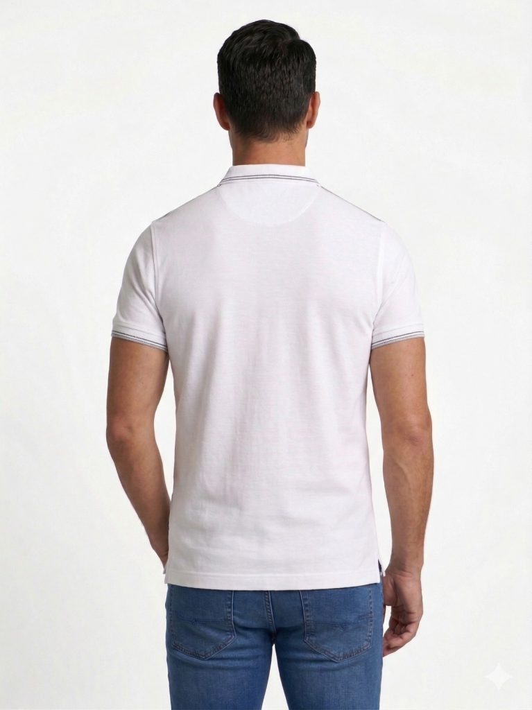 FORMENTİ Fermuar Yaka T-Shirt 1601 - Beyaz