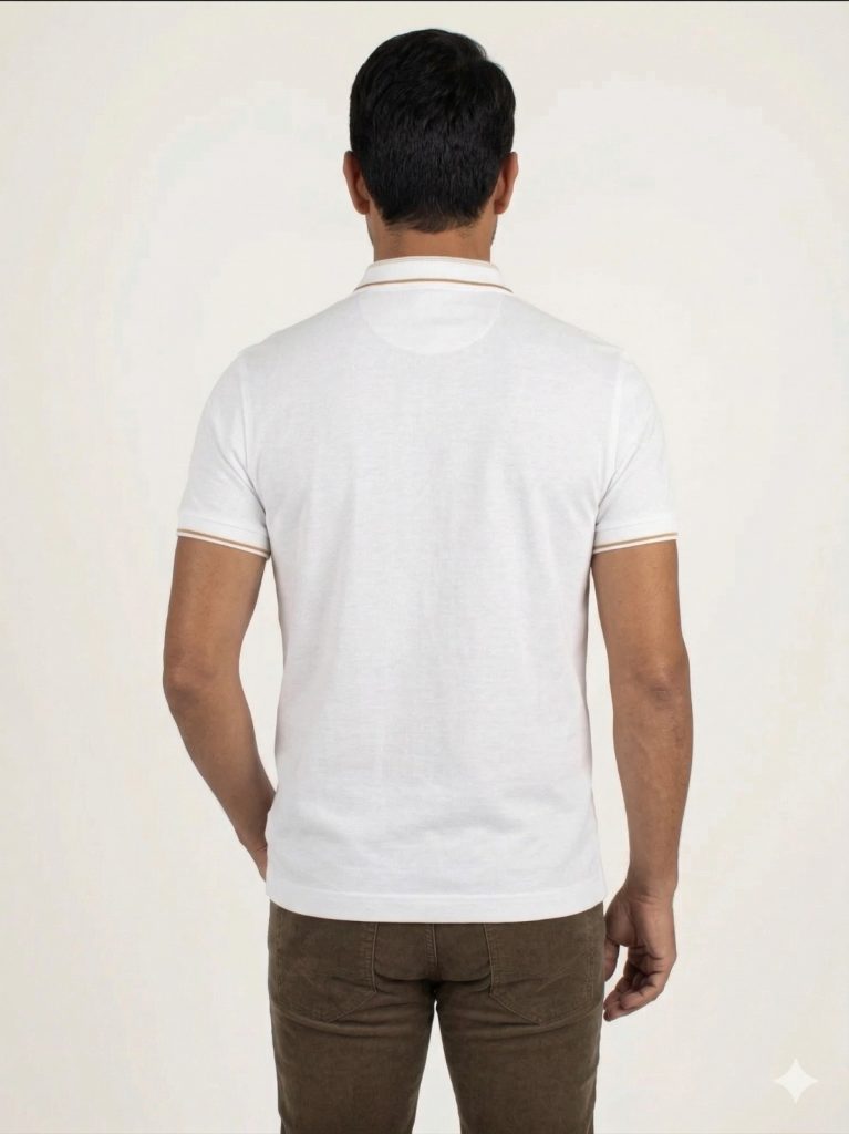 FORMENTİ TRegular Fit Yaka Detaylı Merserize  Polo Tişört 1604 - EKRU