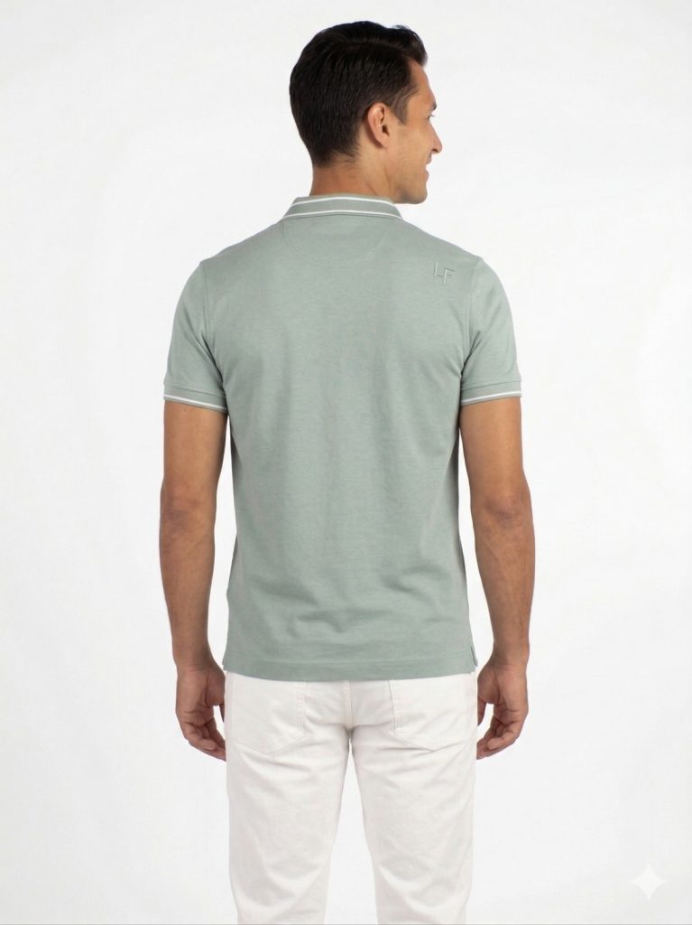 FORMENTİ TRegular Fit Yaka Detaylı Merserize  Polo Tişört 1604 - YEŞİL