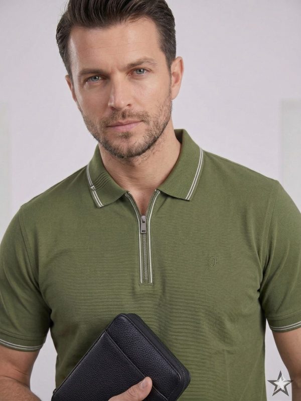 FORMENTİ Fermuar Yaka Erkek Tişört 1613