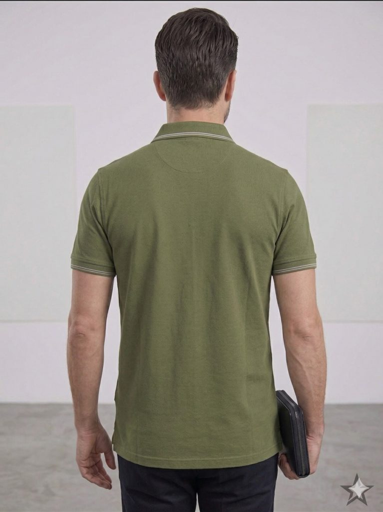 FORMENTİ Fermuar Yaka Erkek Tişört 1613 - HAKİ