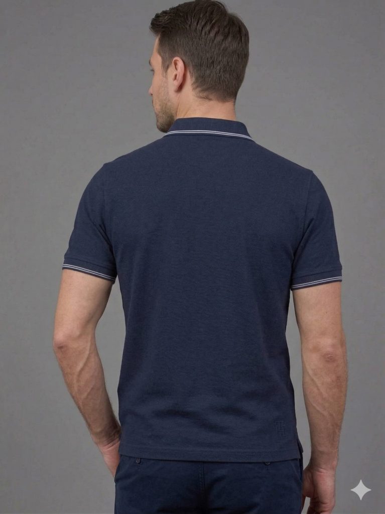 FORMENTİ Fermuar Yaka Erkek Tişört 1613 - Lacivert