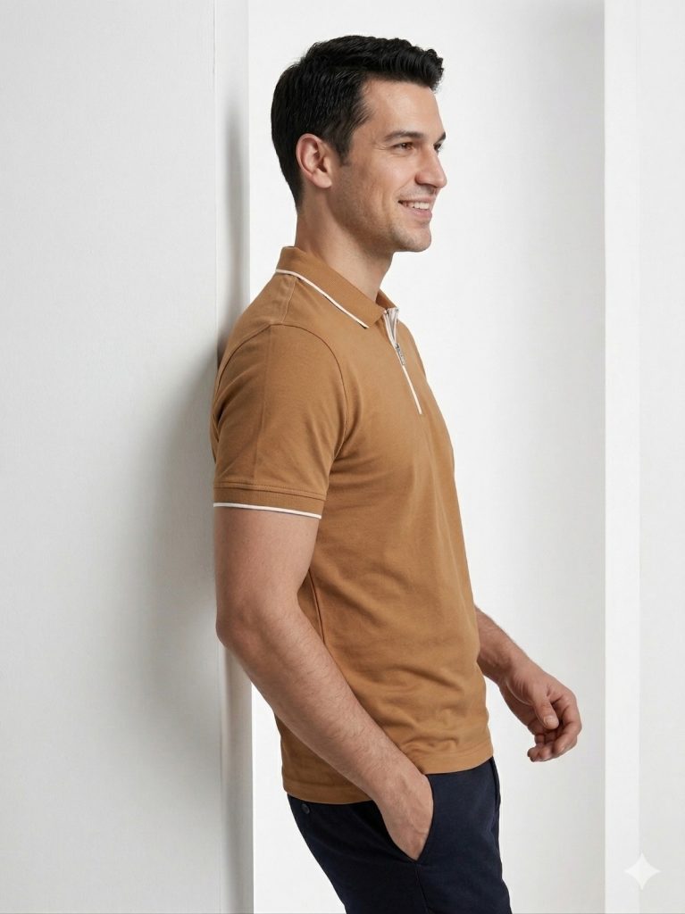 FORMENTİ Erkek Fermuar Yaka T-shirt 1614 - TARÇIN