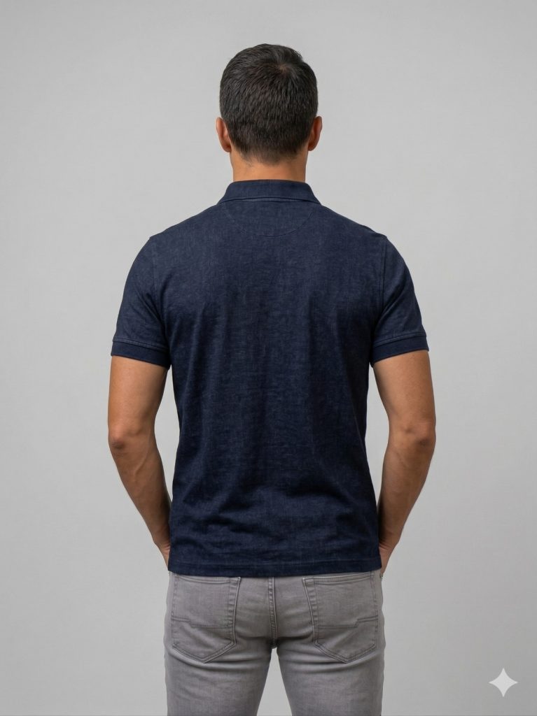 FORMENTİ Desenli Merserize Polo Tişört 1623 - Lacivert