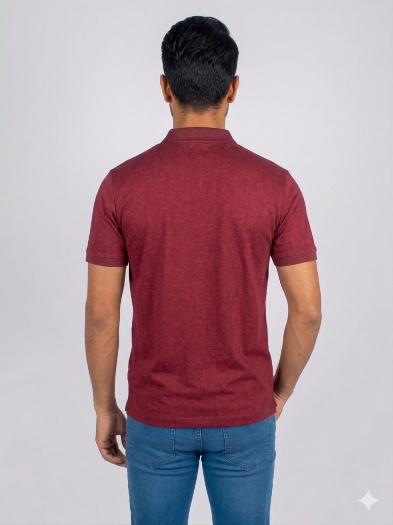 FORMENTİ Desenli Merserize Polo Tişört 1623 - bordo