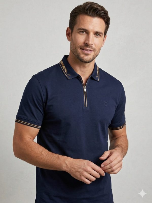 FORMENTİ Fit Polo Yaka Detaylı Merserize Tişört  1624