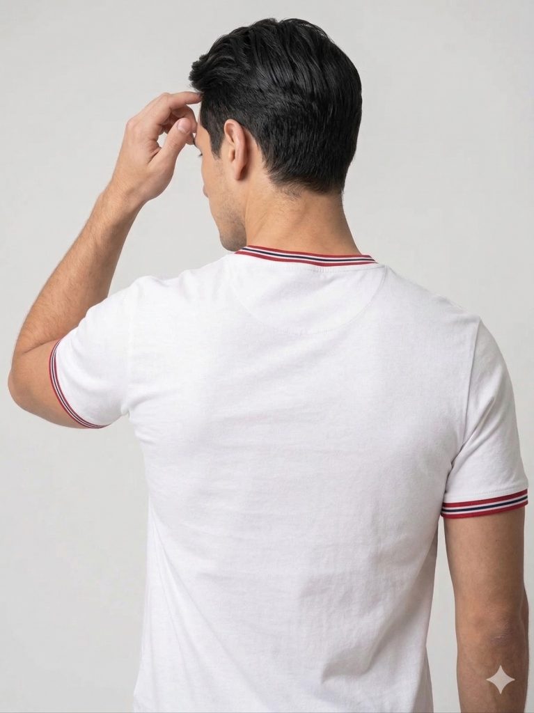 FORMENTİ Çizgi Detaylı Logolu Tişört  2329