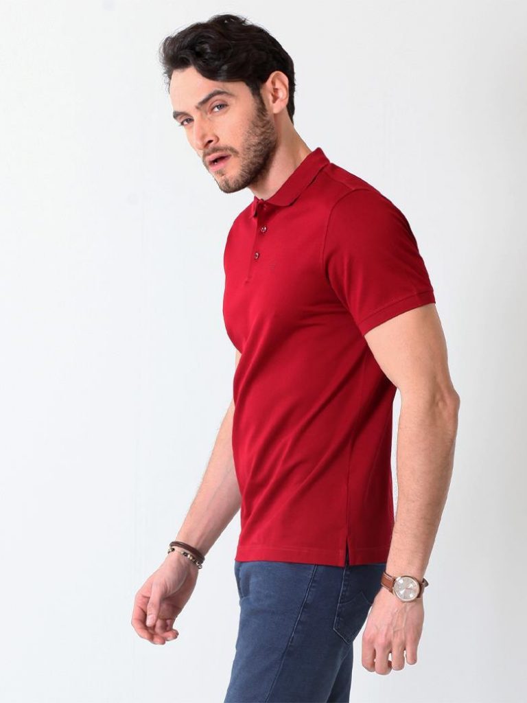 FORMENTİ Regular Fit Merserize  Polo Yaka Tişört 6035 - KIRMIZI
