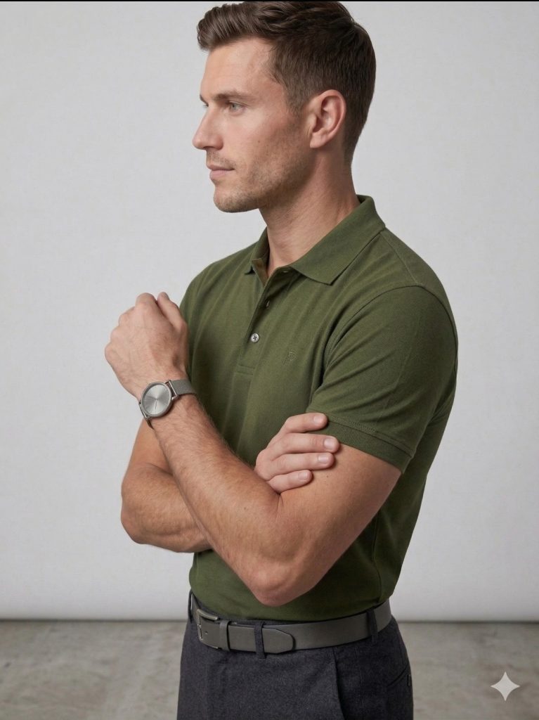 FORMENTİ Regular Fit Merserize  Polo Yaka Tişört 6035 - HAKİ