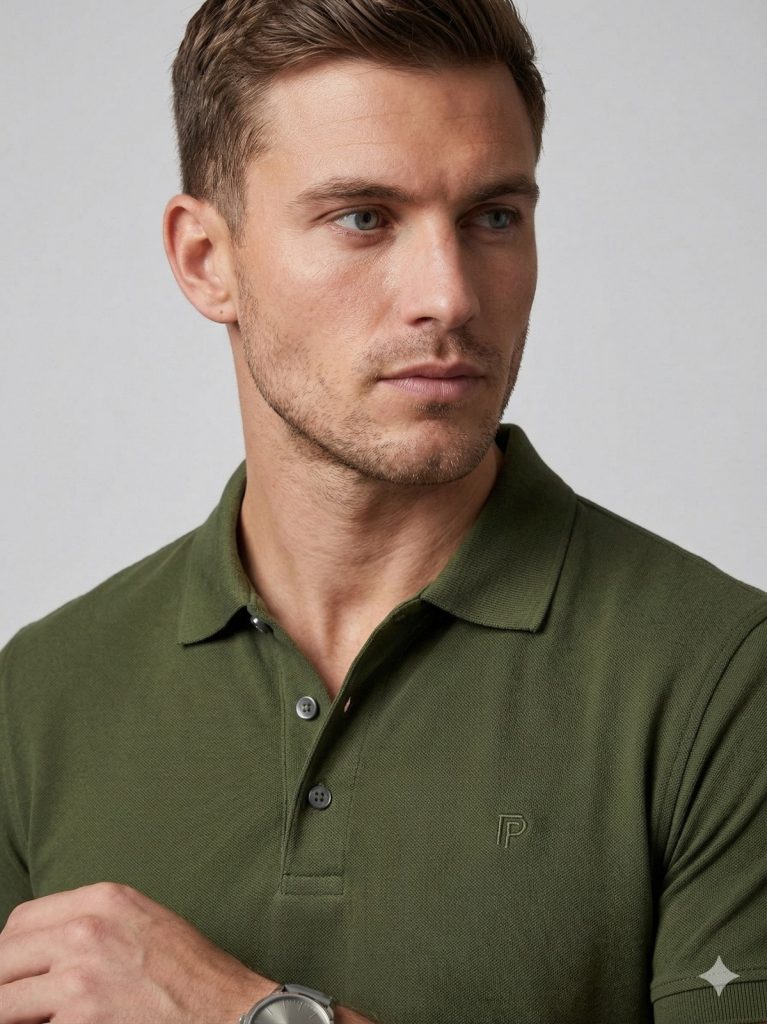 FORMENTİ Regular Fit Merserize  Polo Yaka Tişört 6035 - HAKİ